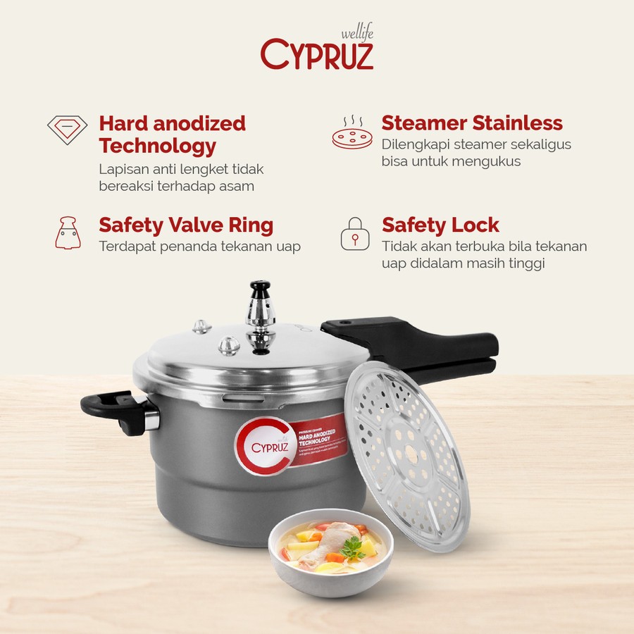 CYPRUZ PANCI PRESTO JUMBO 24CM- INDUCTION BOTTOM PRESSURE