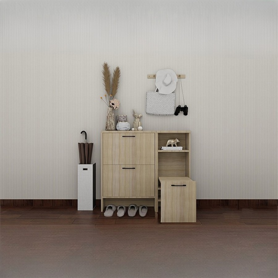 Idemu Rak Sepatu Lemari Kayu Wardrobe Furnitur Minimalis MFC
