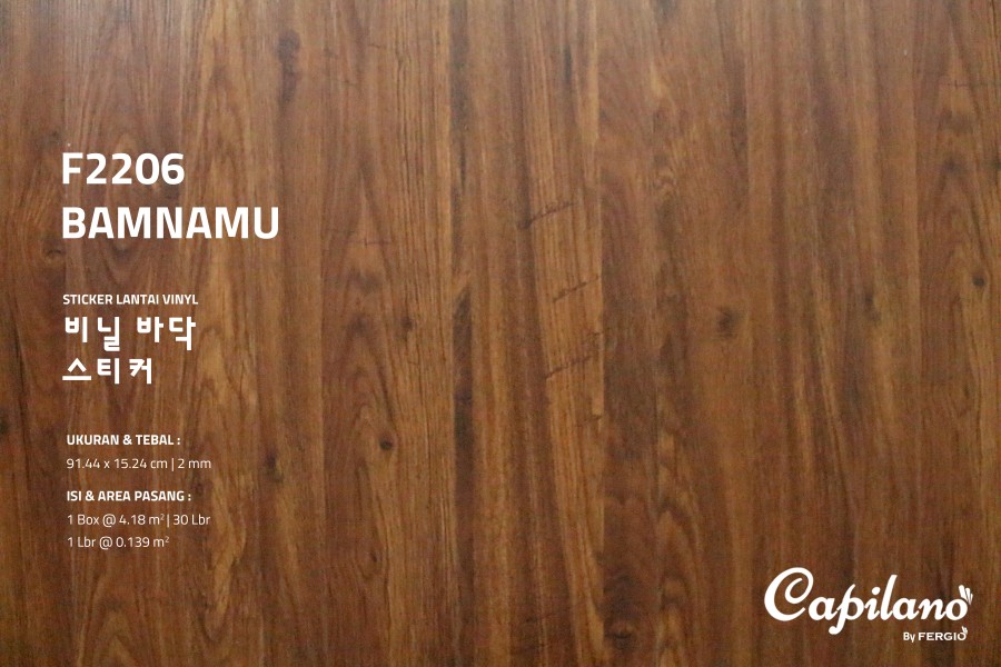 CAPILANO F2206 Stiker vinyl lantai dinding / wallpaper lantai kayu