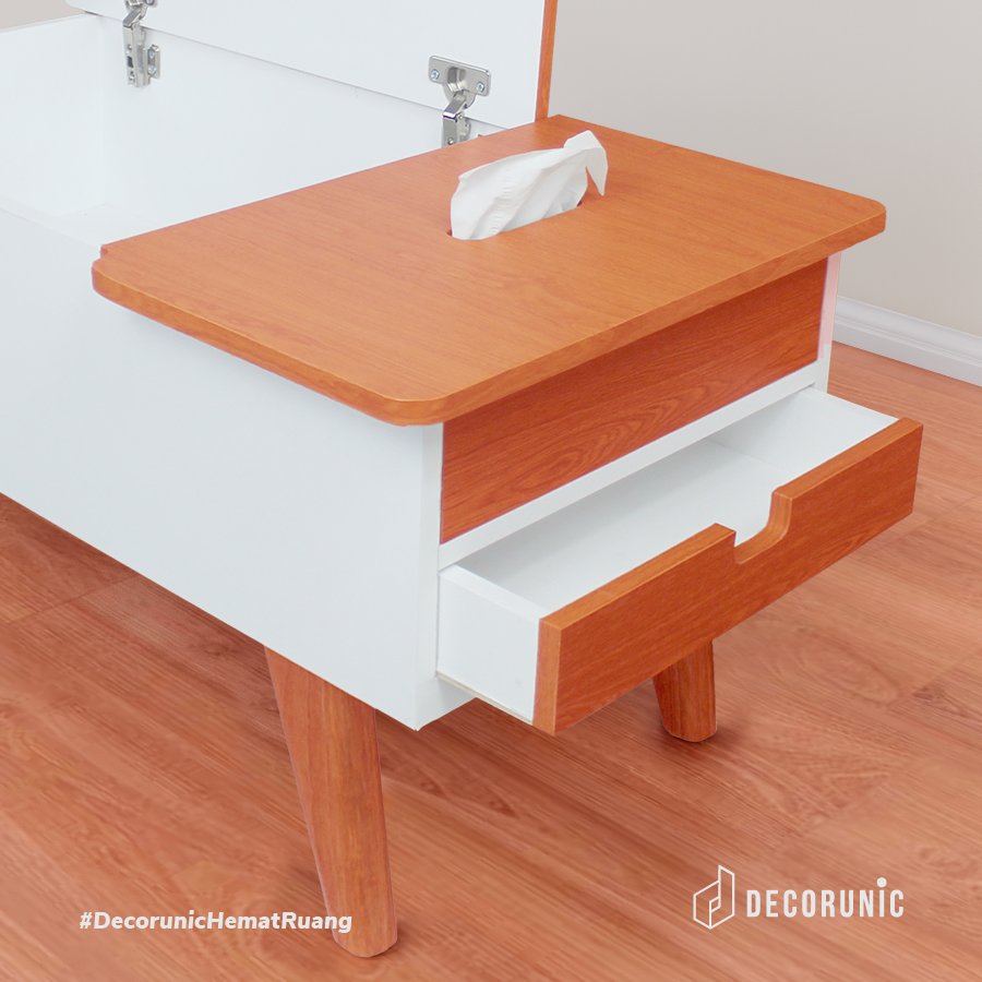 [Decorunic] Meja Tamu Minimalis Modern Coffee Table Uk.90x50 Meja Kopi - Putih