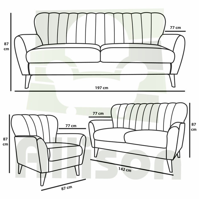Sofa Set Ruang Tamu / Sofa Minimalis / Sofa Scandinavian Retro 1 Seater
