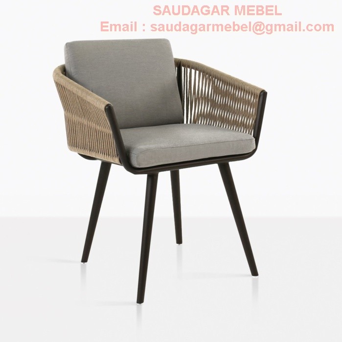 4 Kursi Makan Cafe, Kursi Teras Rotan Kombinasi Besi