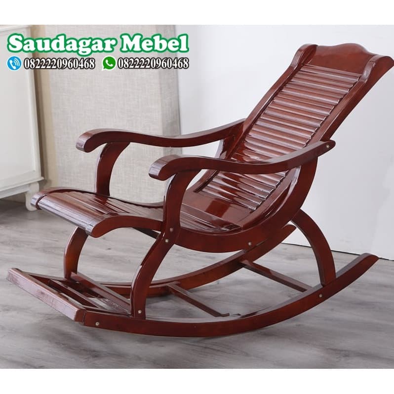 Kursi Goyang Minimalis Warna Natural Kursi Goyang Nyaman Kursi Malas