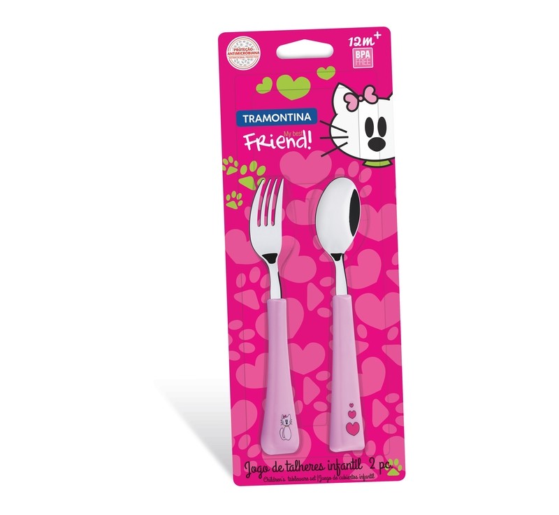 Tramontina - 2 Pcs Juvenile Tableware Set PURPLE