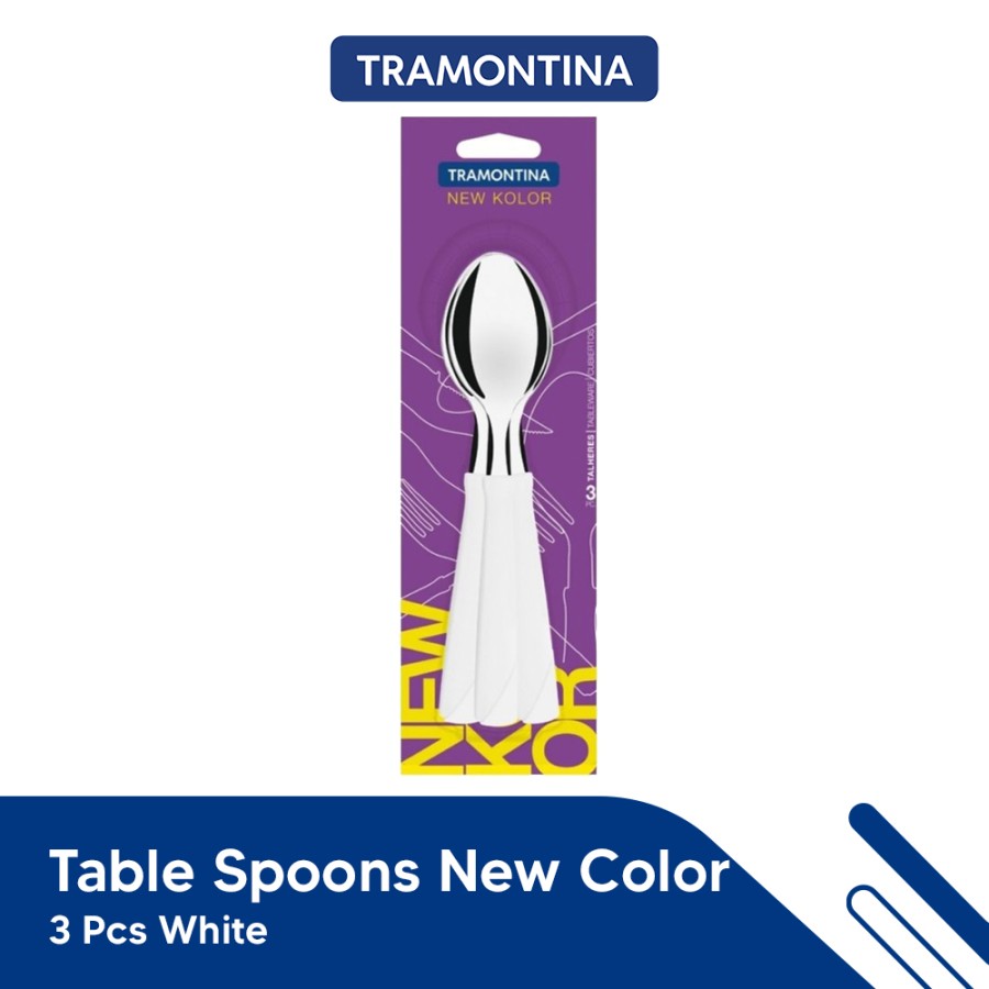 Tramontina - 3 Pcs Table Spoons New Color White