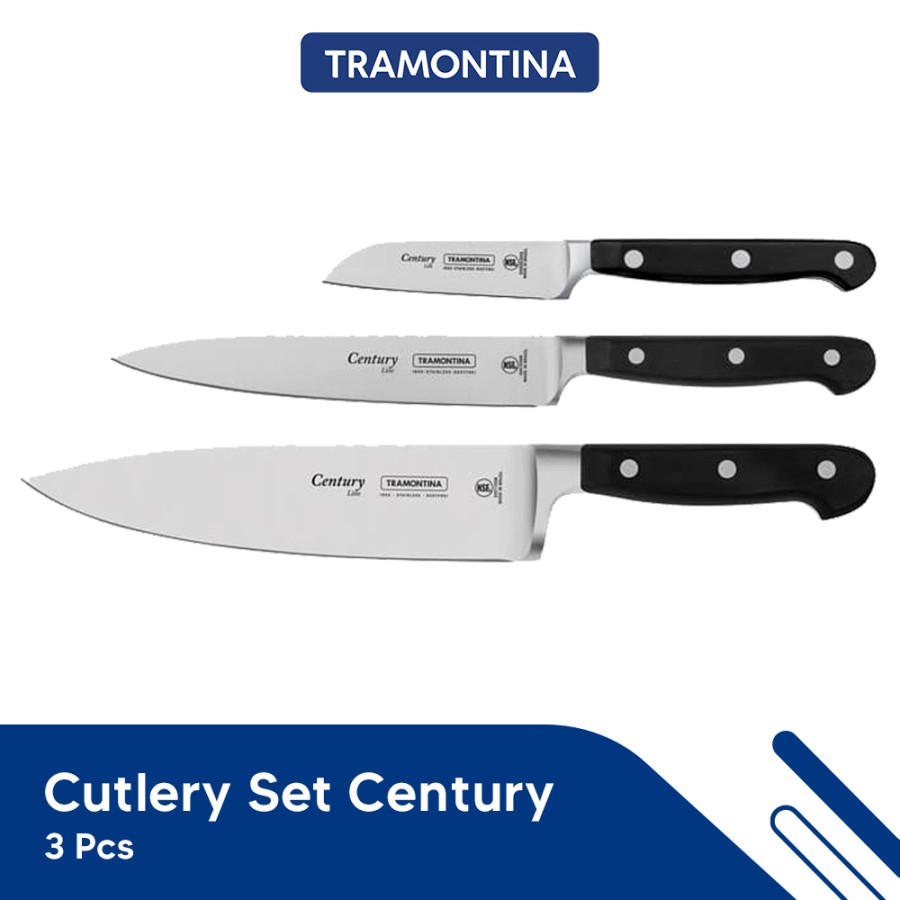 Pisau Tramontina 3 Pcs. Cutlery Set Century