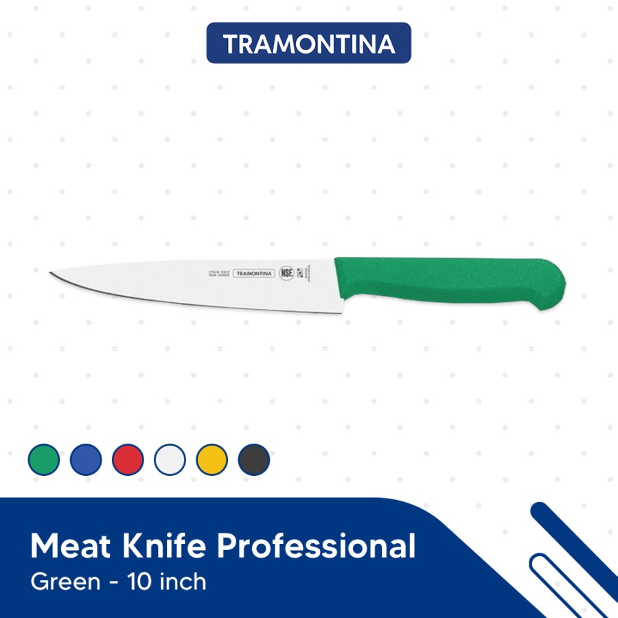 Pisau Tramontina - 10 Inch Meat Knife Professional Green