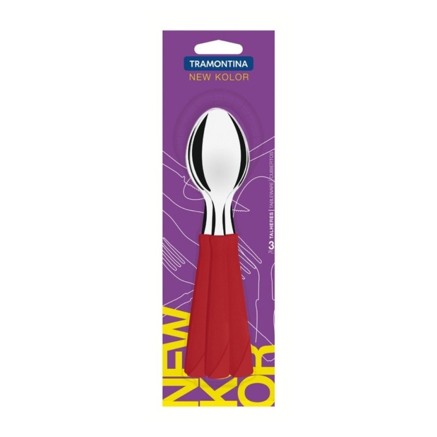 TRAMONTINA SENDOK MAKAN -3 PC. TABLE SPOONS SET NEW KOLOR