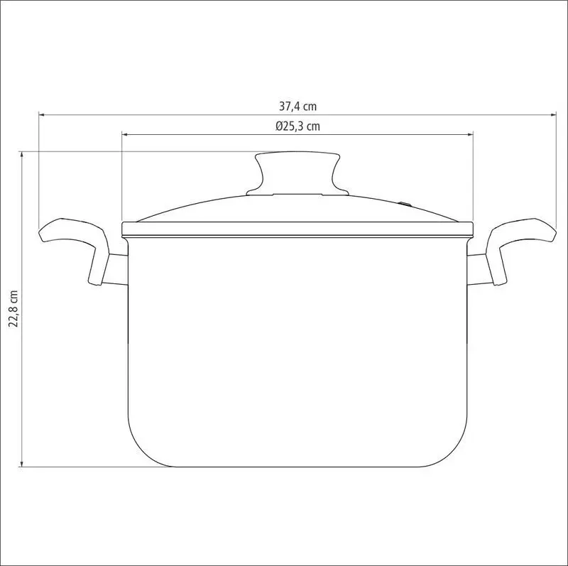 Panci Tramontina Paris Stock Pot Paris Non-Stick Coating 24 Cm