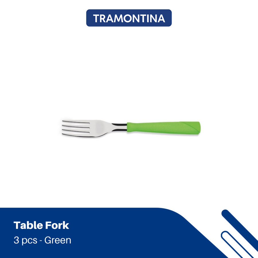 Tramontina 3 Pcs Table Fork - Green