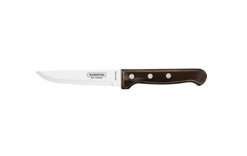 Pisau Tramontina - 5 inch Steak Knife Polywood Dark Brown