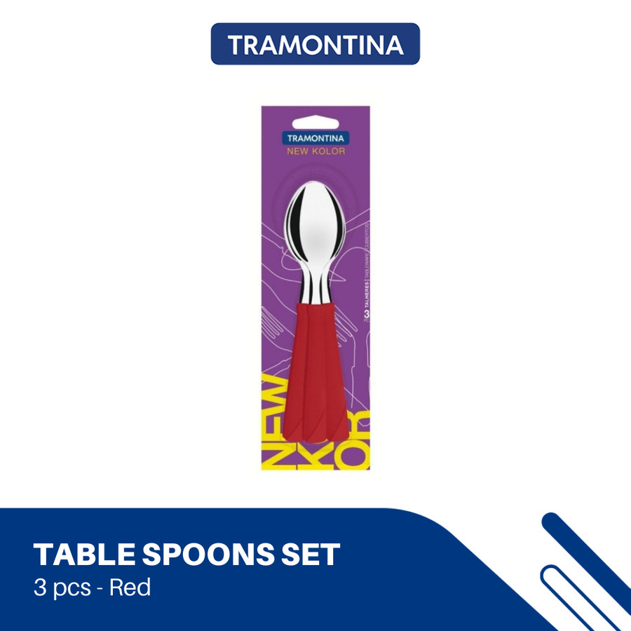 TRAMONTINA SENDOK MAKAN -3 PC. TABLE SPOONS SET NEW KOLOR