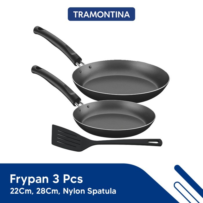 Tramontina - 3 Pcs Set (Fp 20Cm, Fp24Cm, Nylon Spatula)