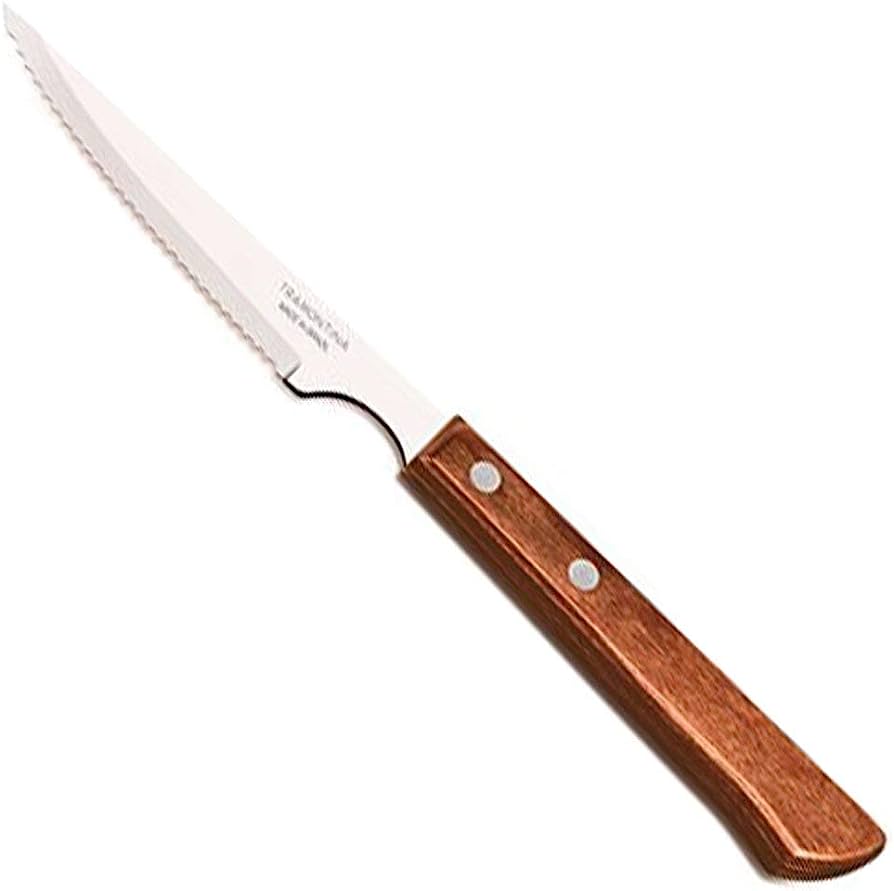 Pisau Steak 4 Inch Tramontina - Steak Knife Polywood Red