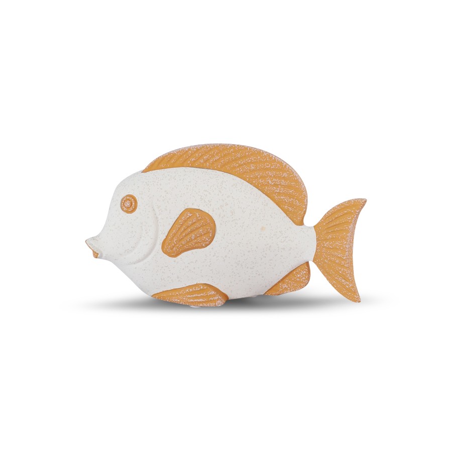 VIVERE Object Deco Fish Orange White19X6X11CM - Pajangan Meja
