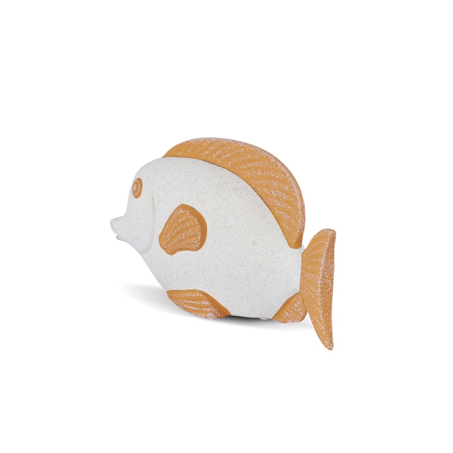 VIVERE Object Deco Fish Orange White19X6X11CM - Pajangan Meja