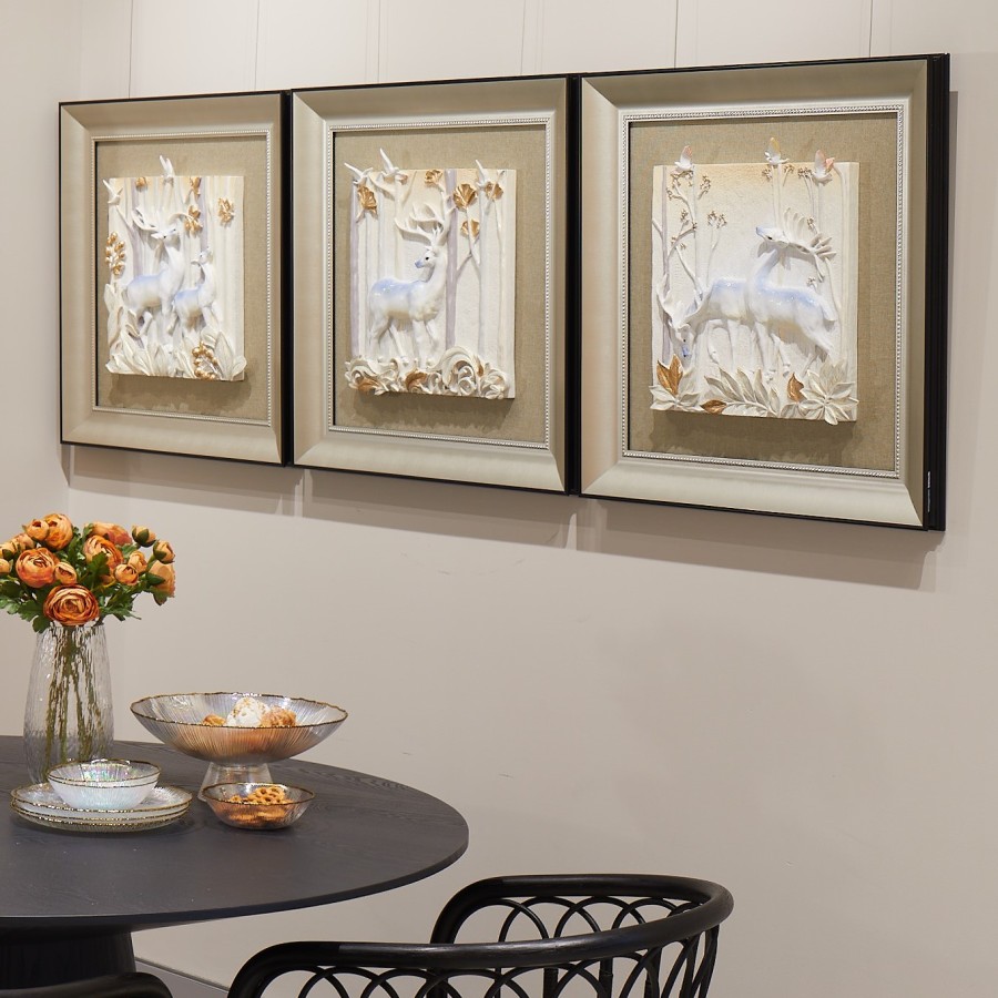 VIVERE Wall Deco Deer Elegant Forest Brown 210X70CM - Pajangan Dinding