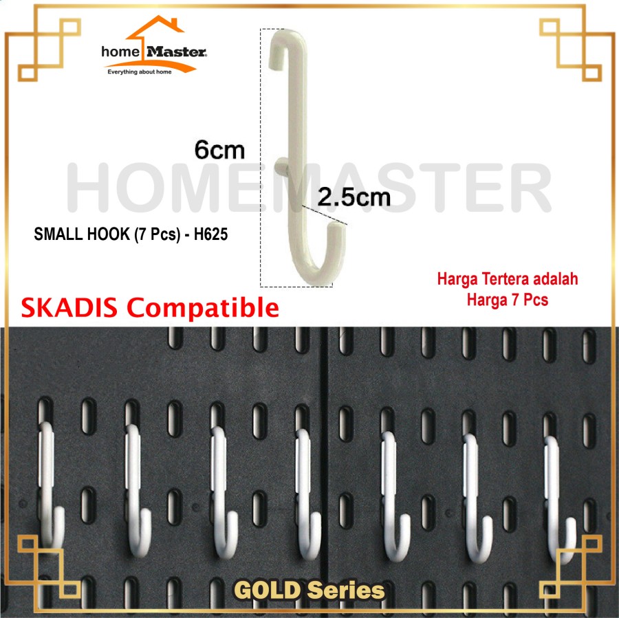 Jual Homemaster Gantungan Kait Holder Hook Pegboard Small Plastik H