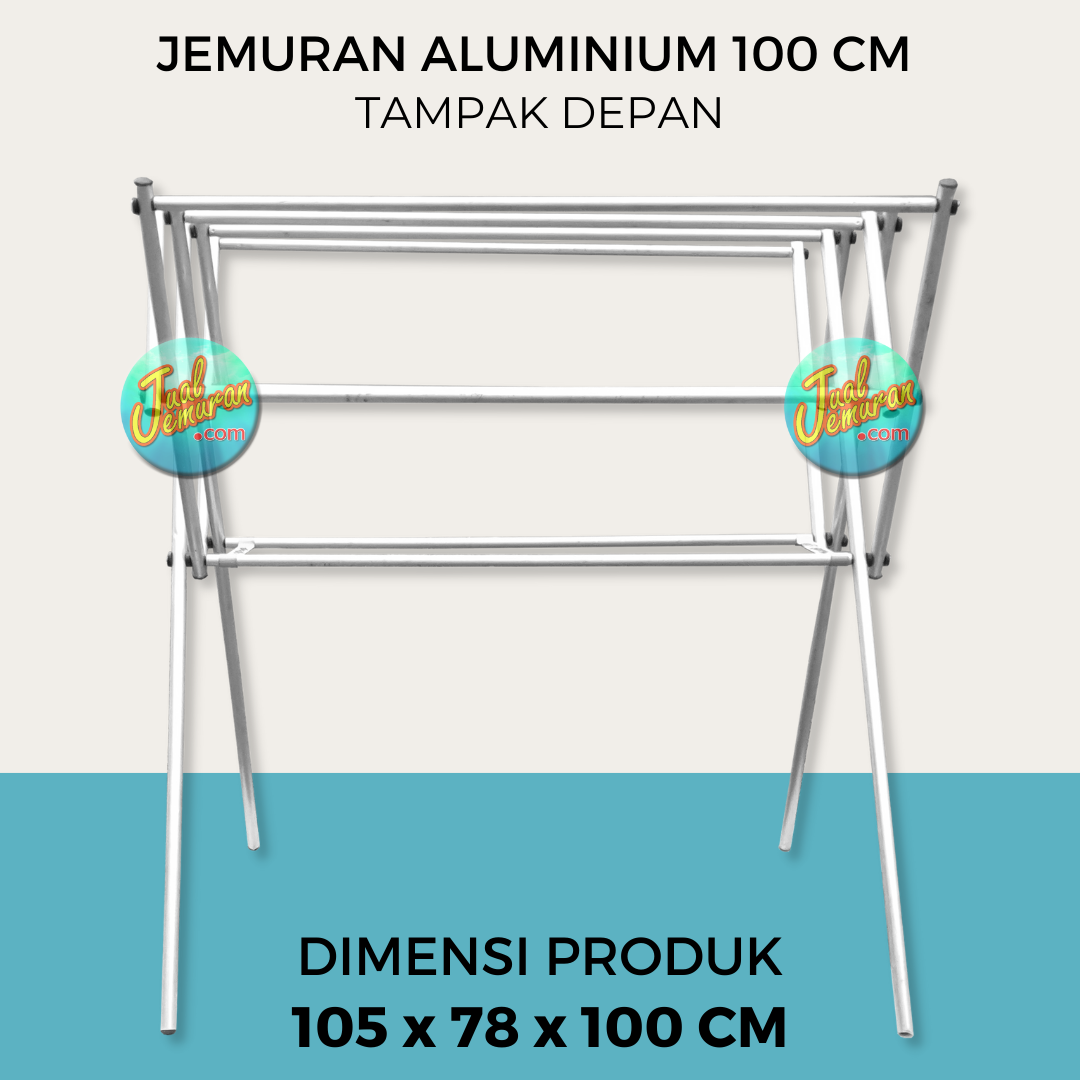 Jemuran Baju Rak Handuk Aluminium MINI 100cm Kecil 100 cm
