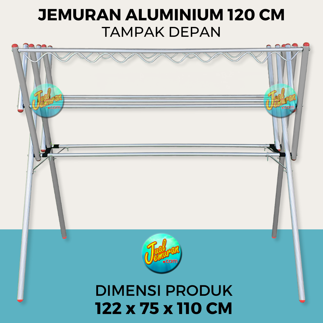Jemuran Baju Aluminium Lipat Portable 120 cm Cantolan Hanger