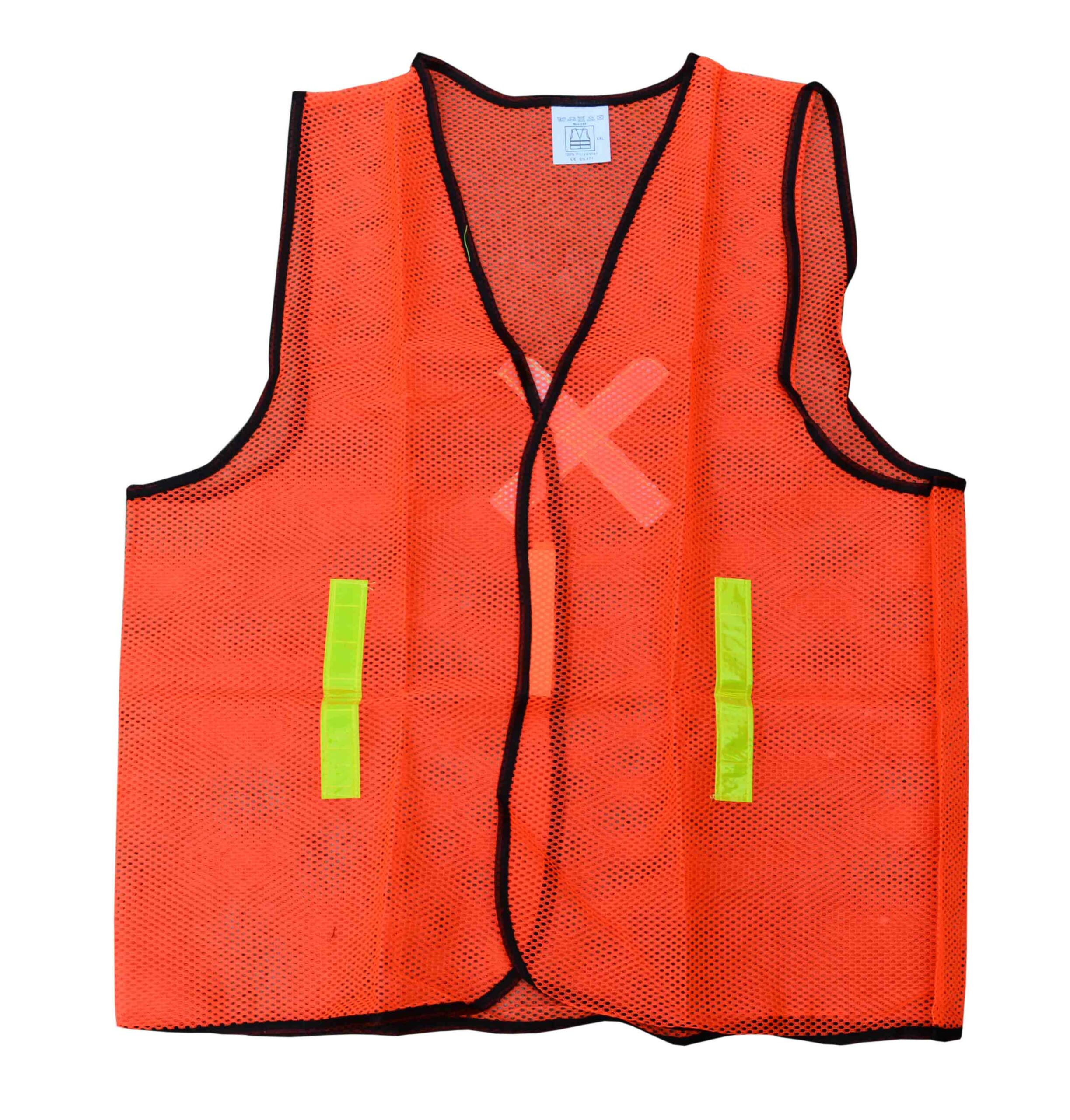 Jual SHK Rompi Proyek Jaring Safety Vest Orange Scot Lite size L