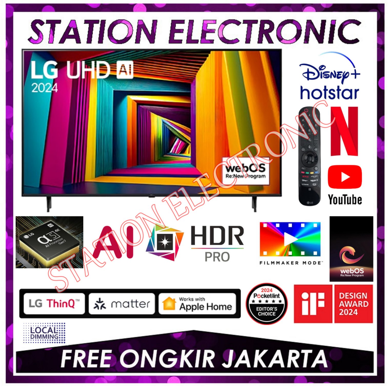 LG 75UT9050 / 75UT9050PSB 4K UHD Smart AI ThinQ TV 75 Inch