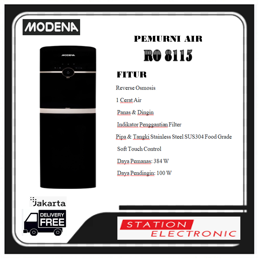 Modena RO 8115 / RO8115 / RO-8115 Water Purifier Black - Gojek/Grab