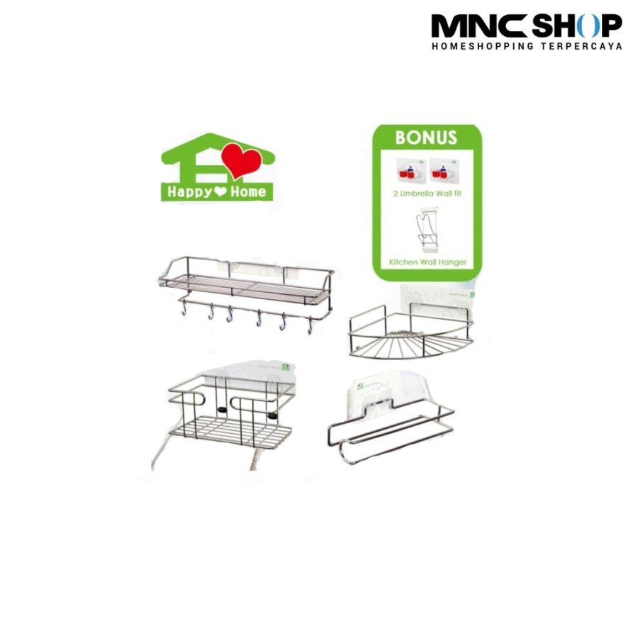 HAPPY HOME Rack Package Rak Serbaguna + Bonus 3pcs Item