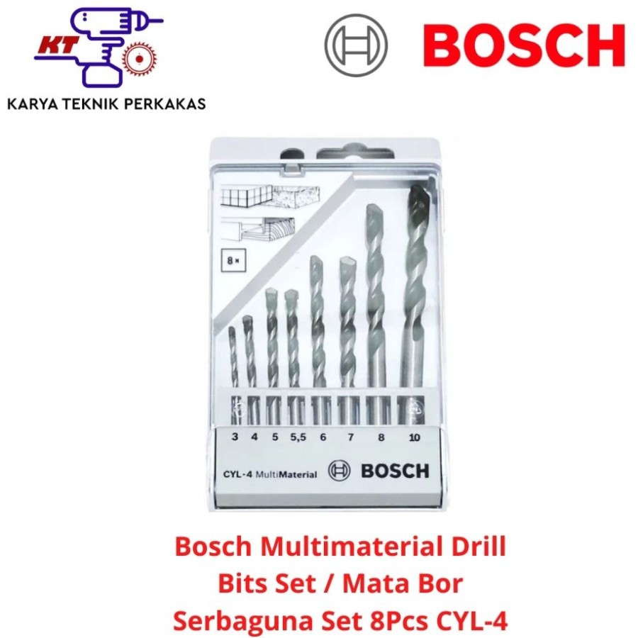 Bosch Multimaterial Drill Bits Mata Bor Serbaguna Set Pcs CYL-4