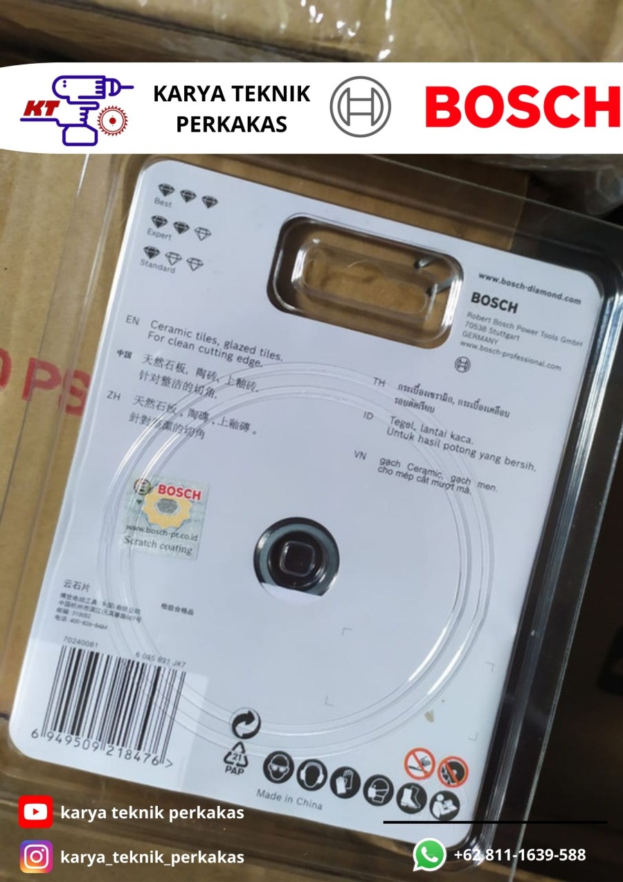 Bosch Diamond Wheel for Ceramic 4" / Mata Potong Keramik 4 Inch