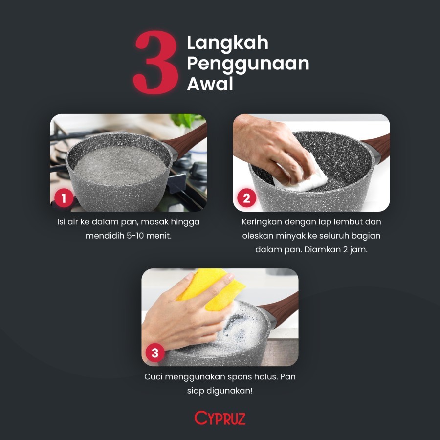 Cypruz Fry Pan Penggorengan Wajan DieCast Ceramic 26 cm FP-0982