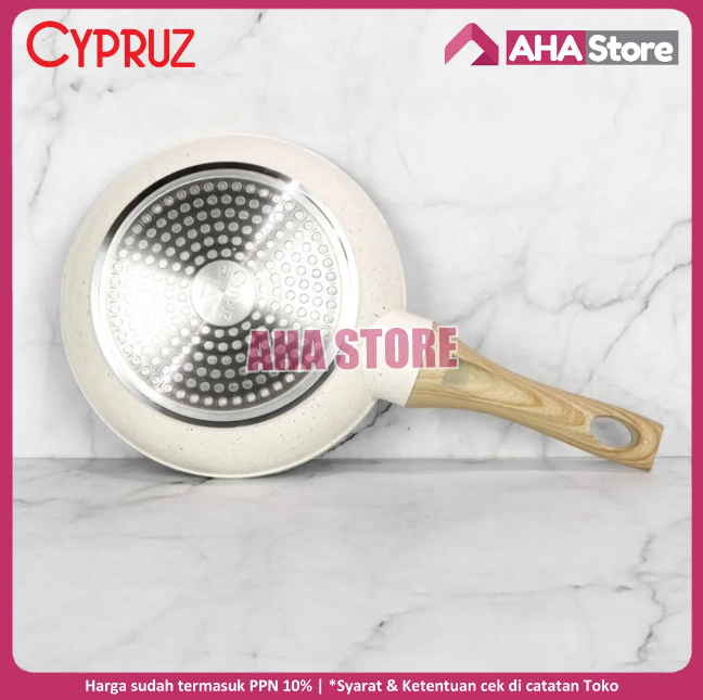 Cypruz Fry Pan Wajan Penggorengan White Granite 22 cm FP0704 FP-0704