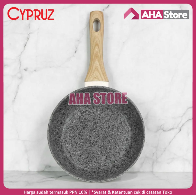 Cypruz Fry Pan Wajan Penggorengan White Granite 22 cm FP0704 FP-0704