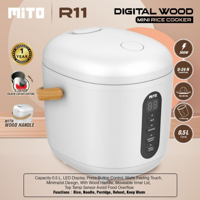 Jual MITO RICE COOKER MINI DIGITAL R11 R11 0,5 L GARANSI RESMI