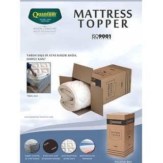 Quantum Mattress Topper 120x200 Tebal 6 cm Biru