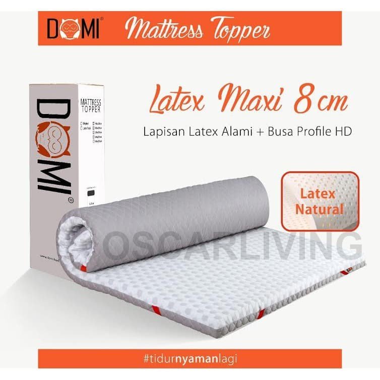 Domi Mattress Topper Latex Maxi 100x200 TEBAL 8CM - Murah