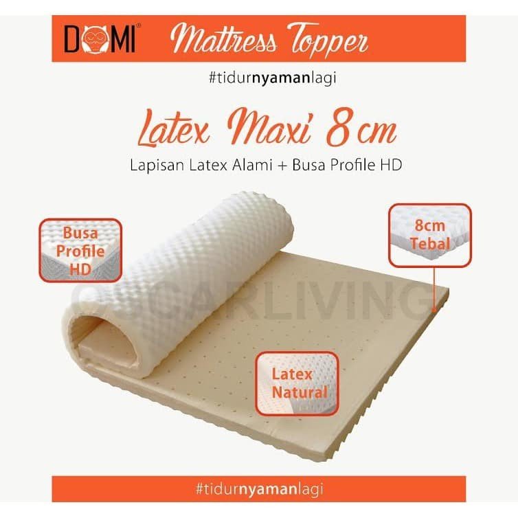 Domi Mattress Topper Latex Maxi 100x200 TEBAL 8CM - Murah