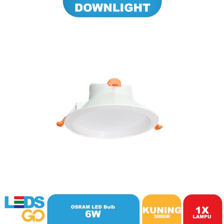  LedsGo Lampu LED Downlight 6 Watt Kuning