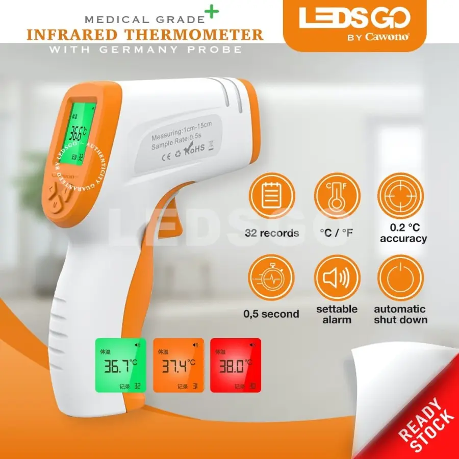LedsGo Infrared Thermometer Non Contact Digital Thermometer den