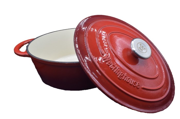 Westinghouse 3,5 L Cast Iron Round Enamel Casserole Red - WCCI00013ERD