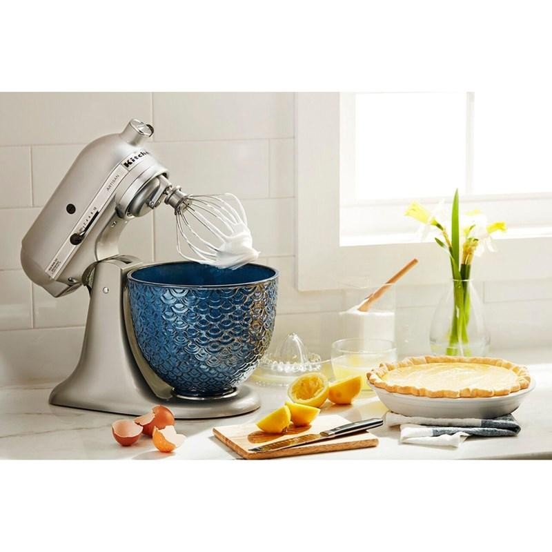 KitchenAid 5 Quart Blue Mermaid Lace Ceramic Bowl - KSM2CB5TML