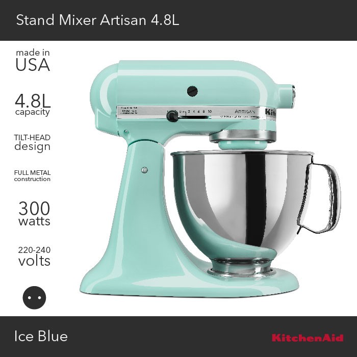 KitchenAid Mixer Artisan 4.8 L Ice Blue - 5KSM150PSEIC