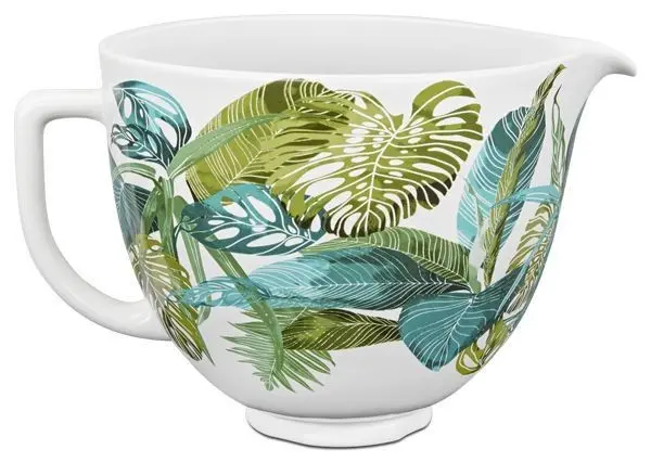 KitchenAid 5 Quart Tropical Floral Patterned Ceramic Bowl - KSM2CB5PTF