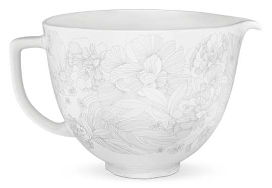 KitchenAid 5 Quart Whispering Floral Ceramic Bowl - KSM2CB5PWF