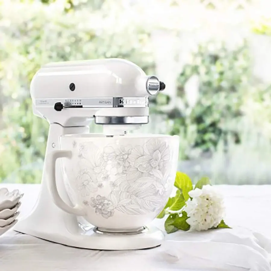 KitchenAid 5 Quart Whispering Floral Ceramic Bowl - KSM2CB5PWF