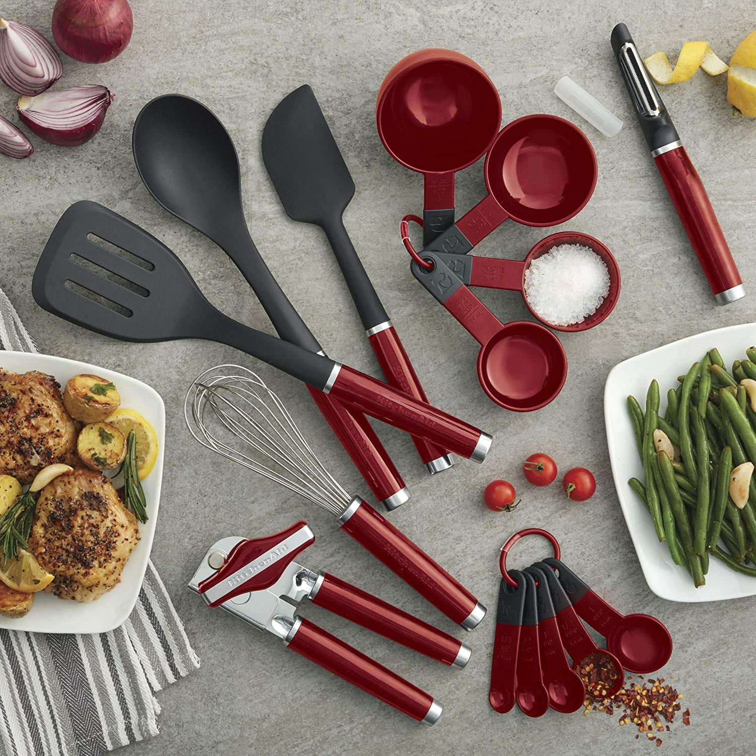 KitchenAid 15 pcs Tools and Gadget Set Red - KO447BXERI