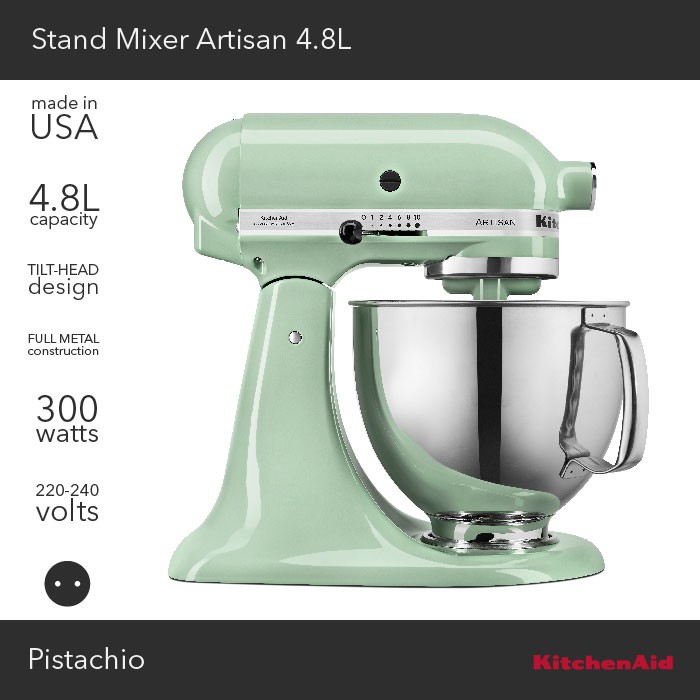 KitchenAid Artisan 4.8 L Mixer Pistachio - 5KSM150PSEPT