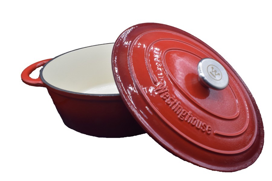 Westinghouse 5,3 L Cast Iron Round Enamel Casserole Red - WCCI00014ERD