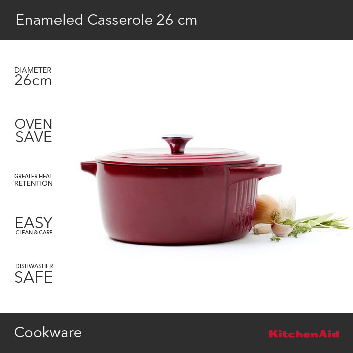 KitchenAid Casserole 26 cm / 5.67 L Empire Red - CC001322-001