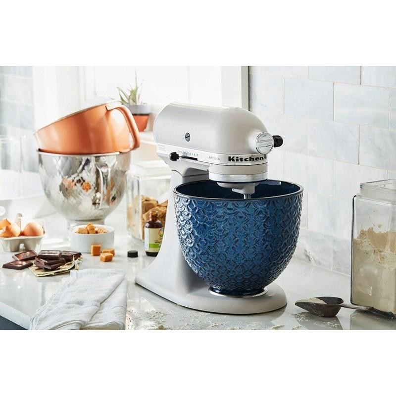 KitchenAid 5 Quart Blue Mermaid Lace Ceramic Bowl - KSM2CB5TML